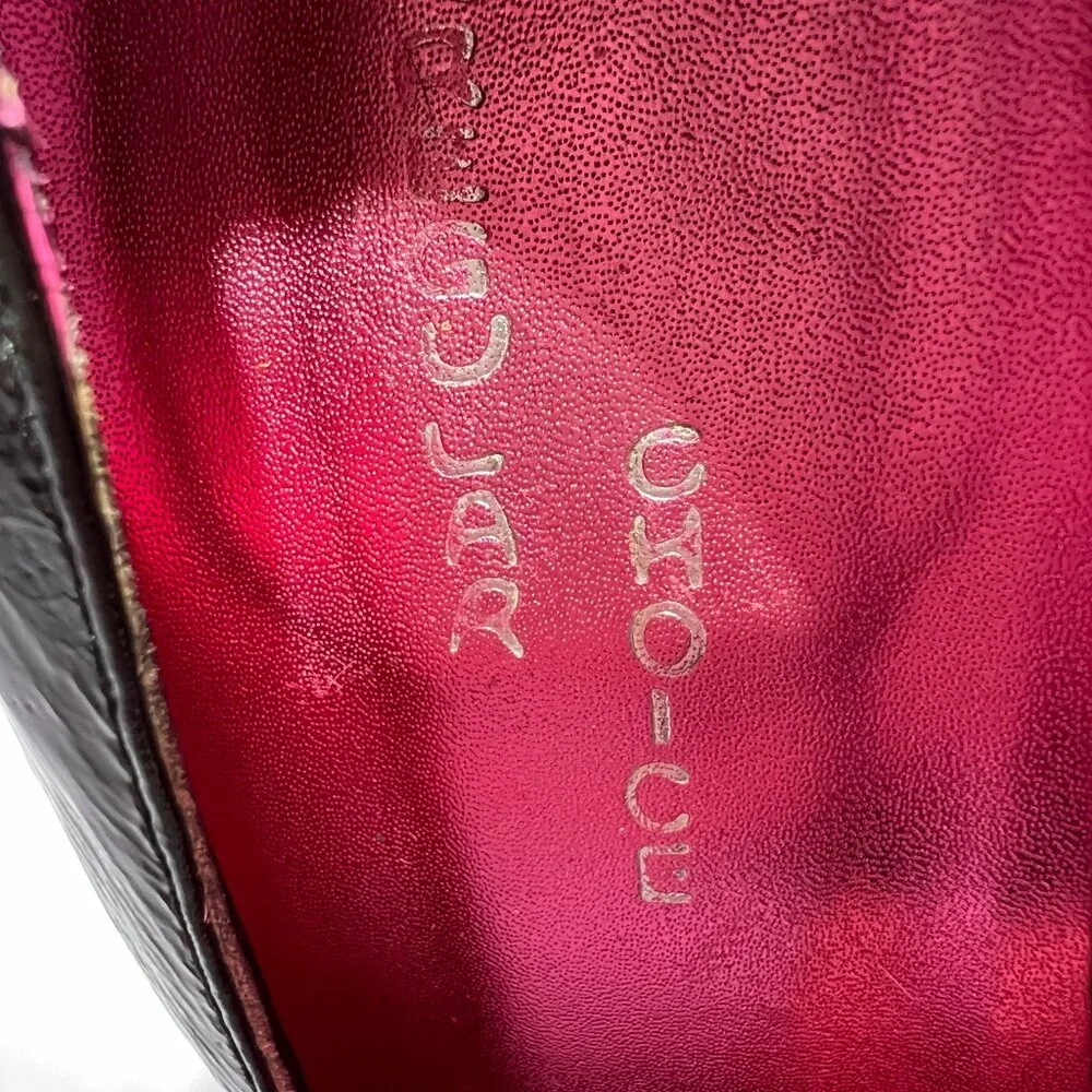 Irregular Choice wedge heels cute bow retro 6.5 shiny black - Picture 6 of 6